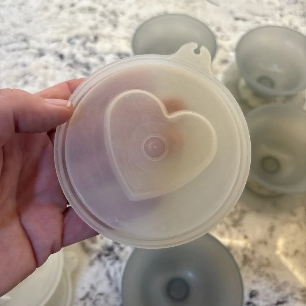 5 Vintage Tupperware Jello Mold Jel-N-Serve Gelatin‎ Bowls with Molds Lids